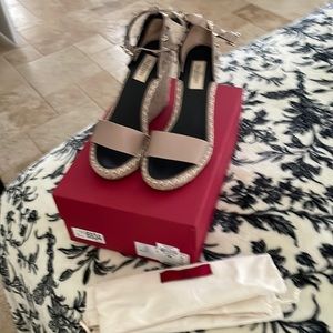 Size 7 Valentino taupe wedge! Immaculate condition! I may have worn them once!